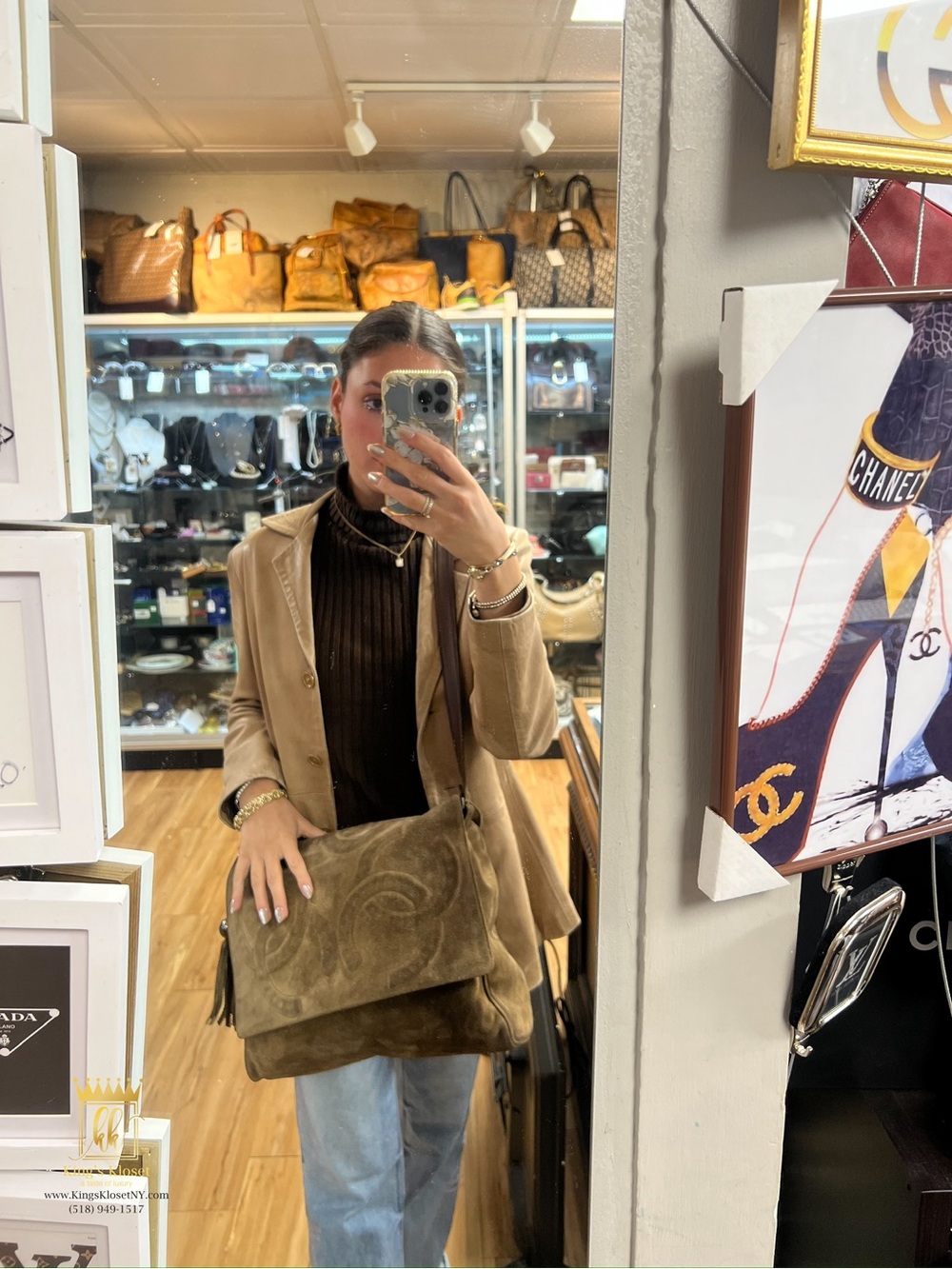 Chanel Suede Messenger Bag - Picture 16 of 16